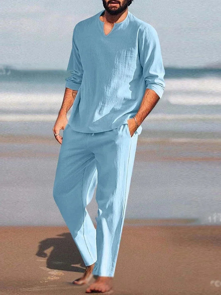 Men Casual Spring Summer Two Piece Set