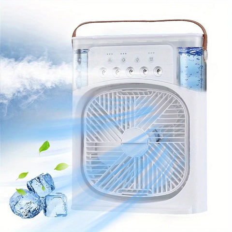 Image of Portable Air Conditioner Fan Household Small Air Cooler Humidifier Hydrocooling Fan Portable Air Adjustment for Office 3 Speed