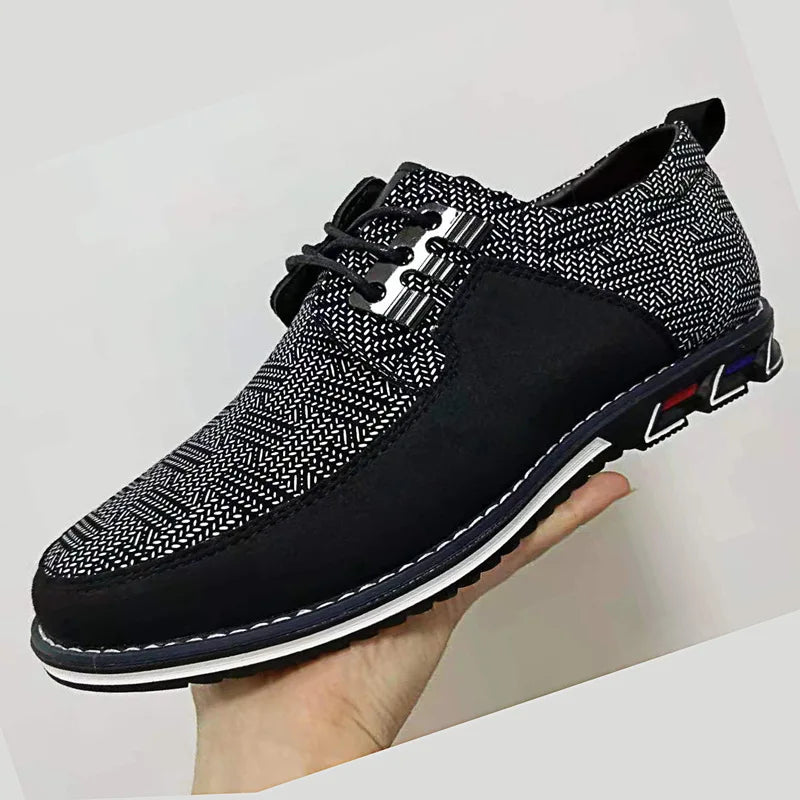 New Breathable Solid Color Slip Men Driving Shoes Spring and Autumn New Style Breathable Men'S Peas Shoes the British Sneakers