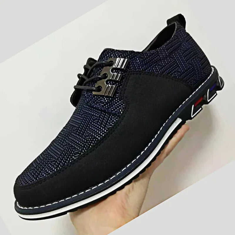 New Breathable Solid Color Slip Men Driving Shoes Spring and Autumn New Style Breathable Men'S Peas Shoes the British Sneakers