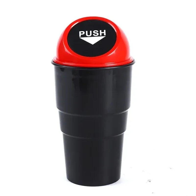 Car Garbage Can Bin with Lid, Leakproof Vehicle Automotive Cup Holder Car Trash Can, Small Trash Bin for Automotive Accessories