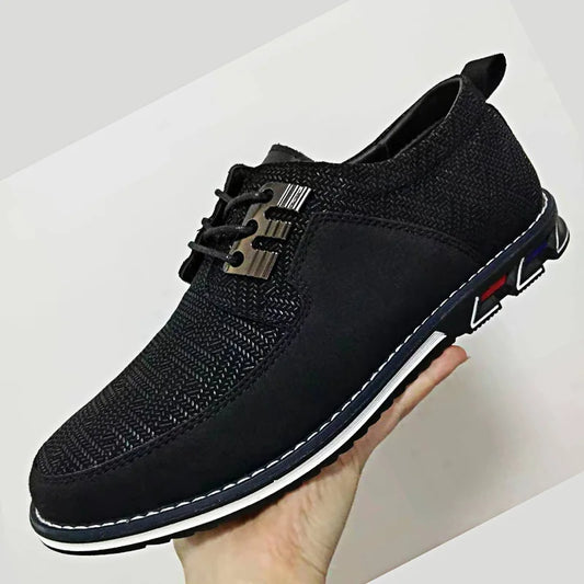 New Breathable Solid Color Slip Men Driving Shoes Spring and Autumn New Style Breathable Men'S Peas Shoes the British Sneakers
