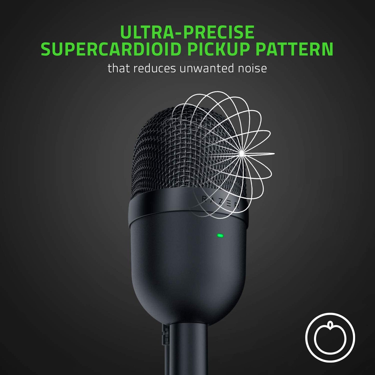 Seiren Mini USB Condenser Microphone: for Streaming and Gaming on PC - Professional Recording Quality - Precise Supercardioid Pickup Pattern - Tilting Stand - Shock Resistant - Classic Black