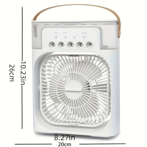 Image of Portable Air Conditioner Fan Household Small Air Cooler Humidifier Hydrocooling Fan Portable Air Adjustment for Office 3 Speed
