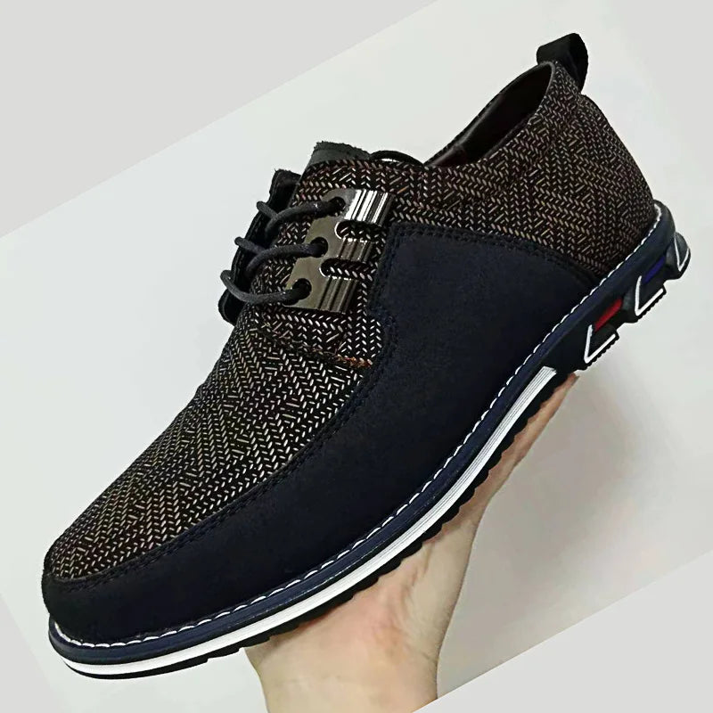 New Breathable Solid Color Slip Men Driving Shoes Spring and Autumn New Style Breathable Men'S Peas Shoes the British Sneakers