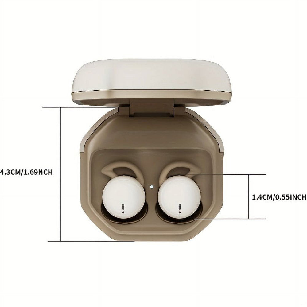 Sleep Earbuds Bluetooth Sports Headphone, Wireless Music Sleeping Headphones Noise-Canceling Earbuds Mini Sleepbuds Bluetooth 5.3 Hidden Headphones for Side Sleepers/Work,Nude